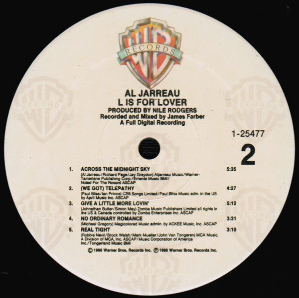 Al Jarreau - L Is For Lover