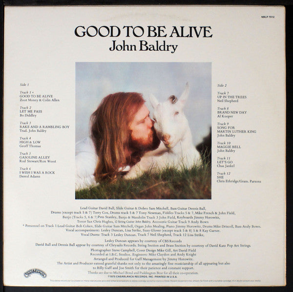 Long John Baldry - Good To Be Alive