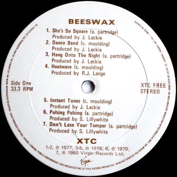 XTC - Beeswax - Some B-Sides 1977-1982