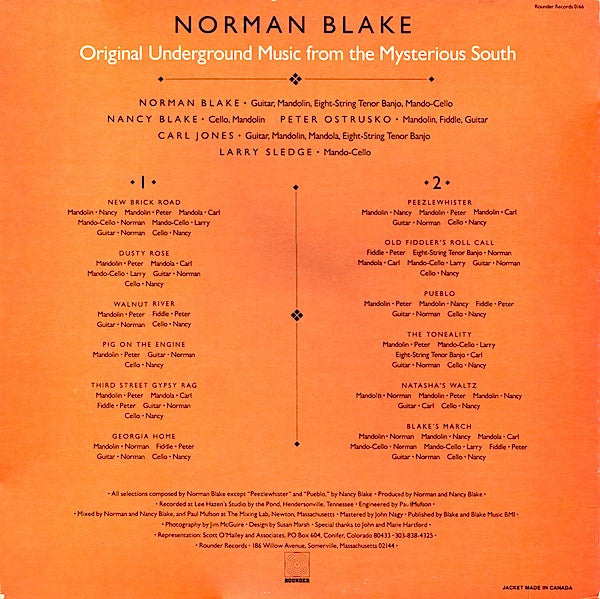 Norman Blake (2) - Original Underground Music From The Mysterious South