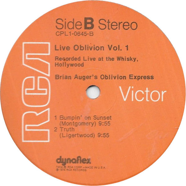 Brian Auger's Oblivion Express - Live Oblivion Vol. 1