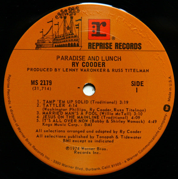 Ry Cooder - Paradise And Lunch