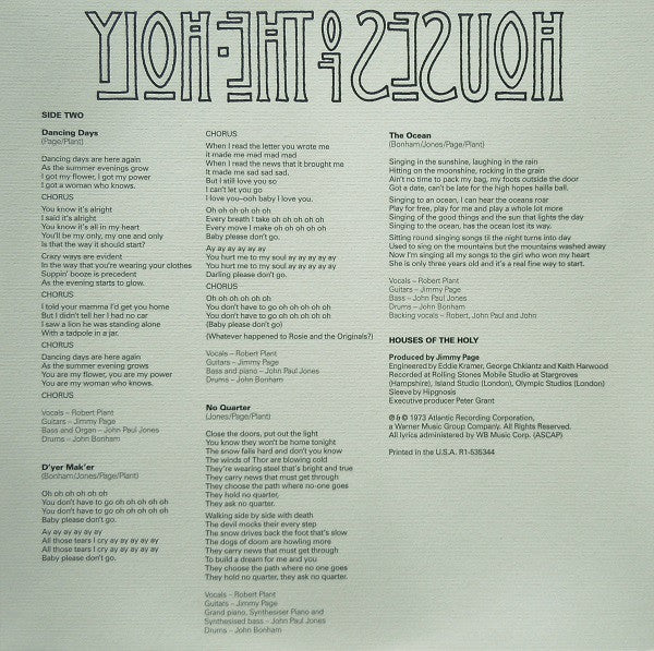 Led Zeppelin - Houses Of The Holy