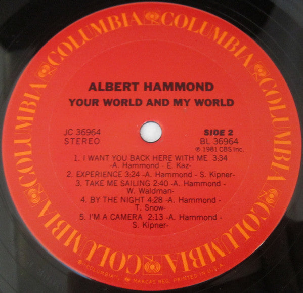 Albert Hammond - Your World And My World
