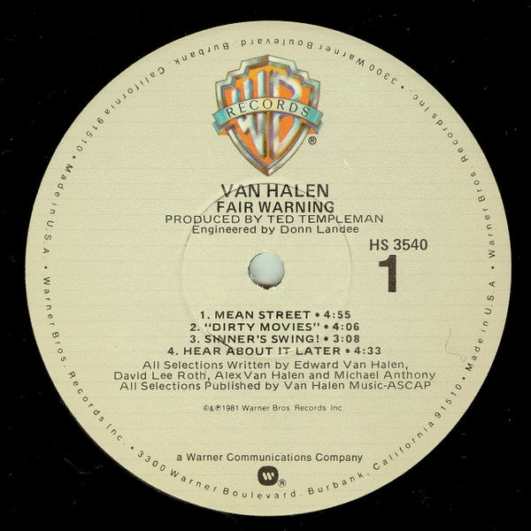 Van Halen - Fair Warning