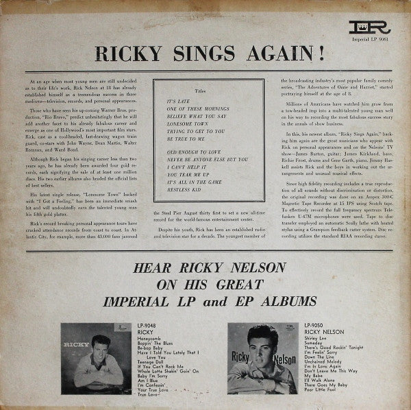 Ricky Nelson (2) - Ricky Sings Again