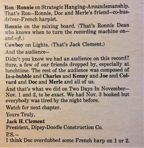 Doc & Merle Watson - Two Days In November