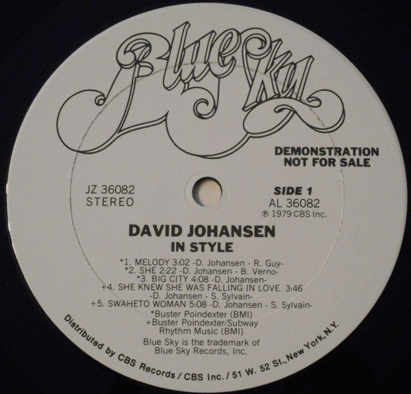 David Johansen - In Style