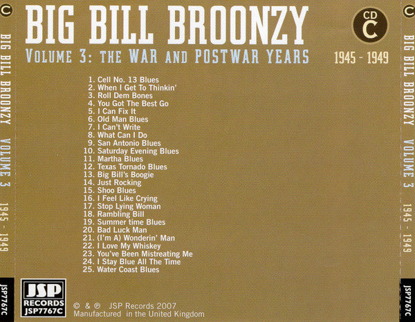 Big Bill Broonzy - Volume 3: The War And Postwar Years 1940 - 1951