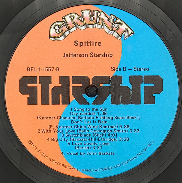 Jefferson Starship - Spitfire