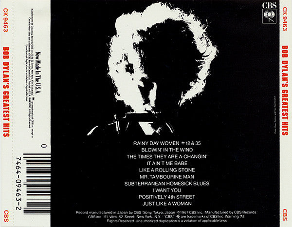 Bob Dylan - Bob Dylan's Greatest Hits