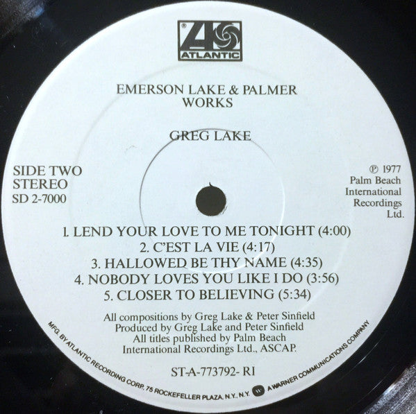 Emerson, Lake & Palmer - Works (Volume 1)