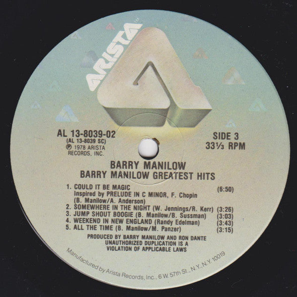 Barry Manilow - Greatest Hits