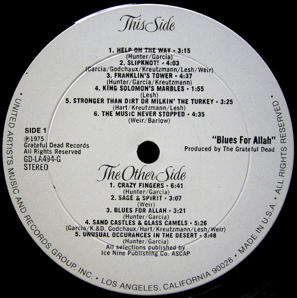 The Grateful Dead - Blues For Allah