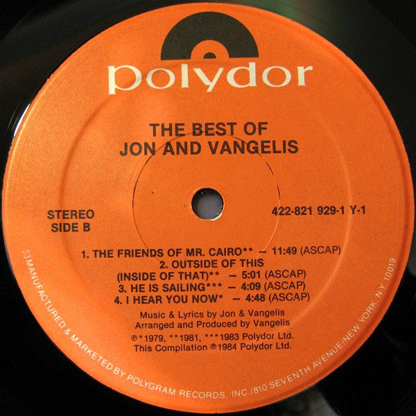 Jon & Vangelis - The Best Of Jon And Vangelis