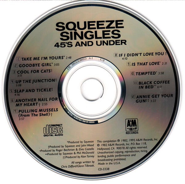 Squeeze (2) - Singles - 45's And Under
