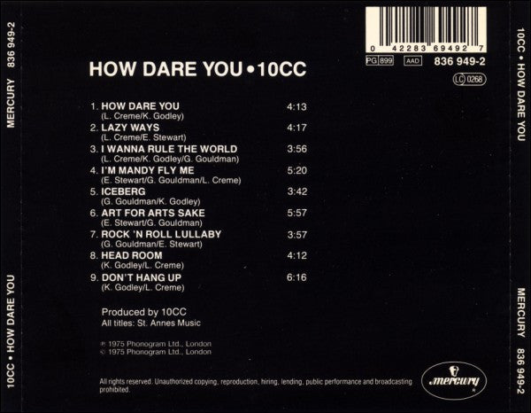 10cc - How Dare You!
