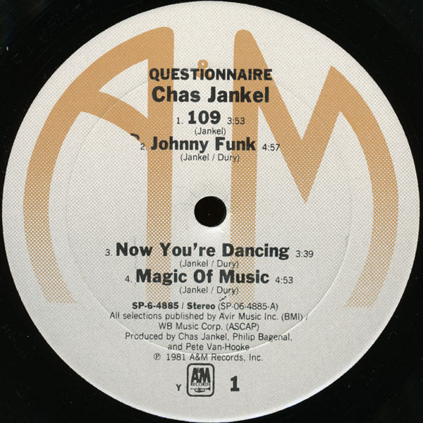 Chas Jankel - Questionnaire