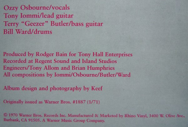 Black Sabbath - Paranoid