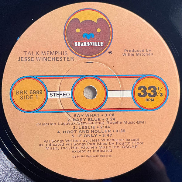Jesse Winchester - Talk Memphis