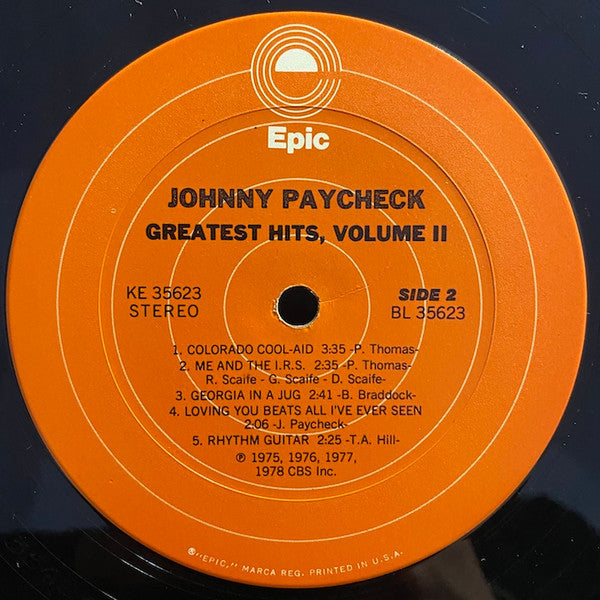 Johnny Paycheck - Greatest Hits, Volume 2