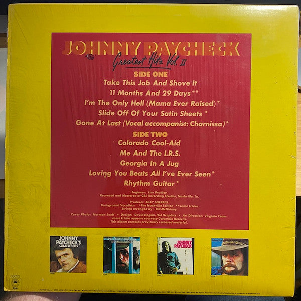 Johnny Paycheck - Greatest Hits, Volume 2