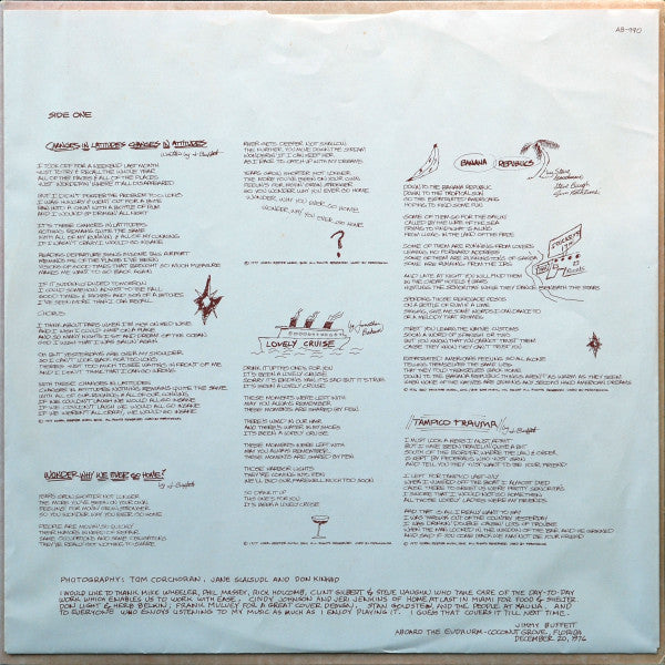 Jimmy Buffett - Changes In Latitudes, Changes In Attitudes