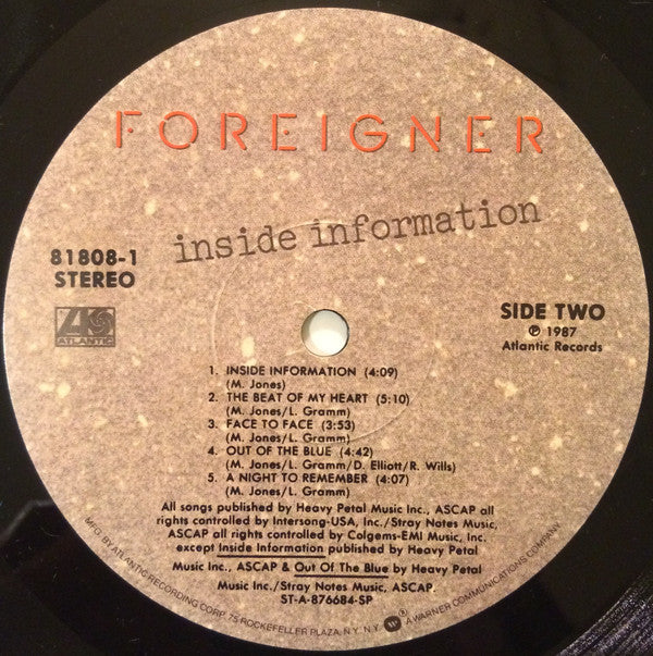 Foreigner - Inside Information