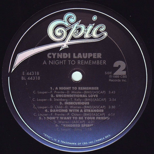Cyndi Lauper - A Night To Remember