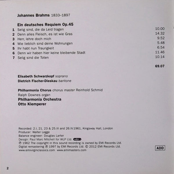 Johannes Brahms - Ein Deutsches Requiem