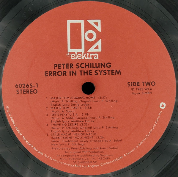 Peter Schilling - Error In The System