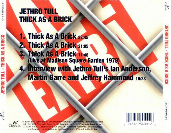 Jethro Tull - Thick As A Brick