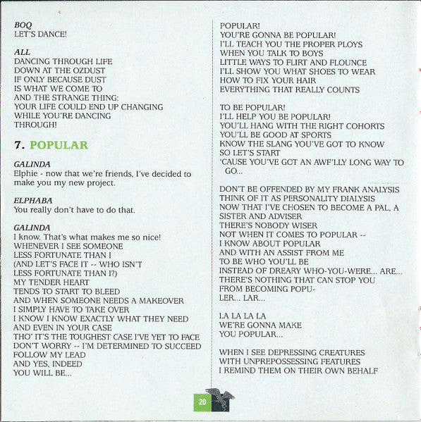 Stephen Schwartz - Wicked (Original Broadway Cast Recording)