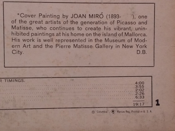 The Dave Brubeck Quartet - Time Further Out (Miro Reflections)