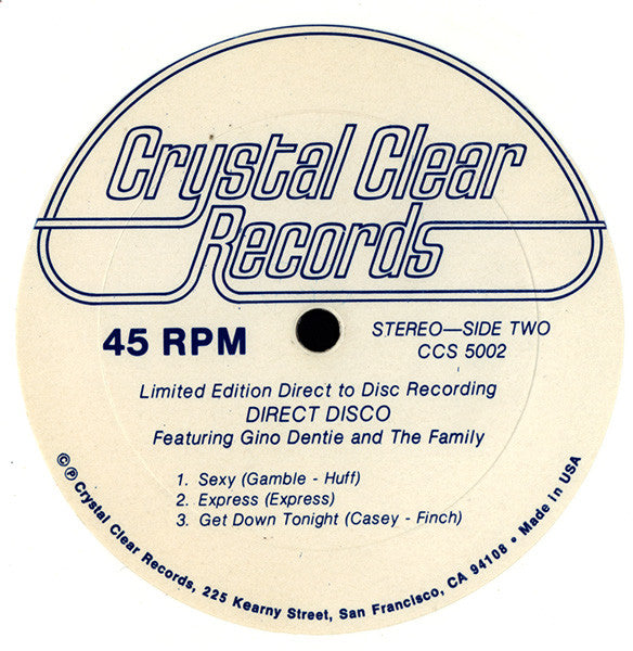 Gino Dentie And The Family - Direct Disco