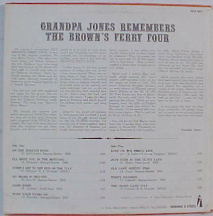 Grandpa Jones - Grandpa Jones Remembers The Brown's Ferry Four