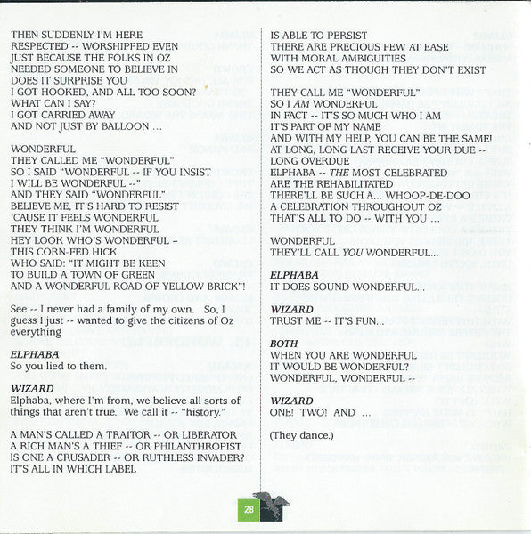 Stephen Schwartz - Wicked (Original Broadway Cast Recording)