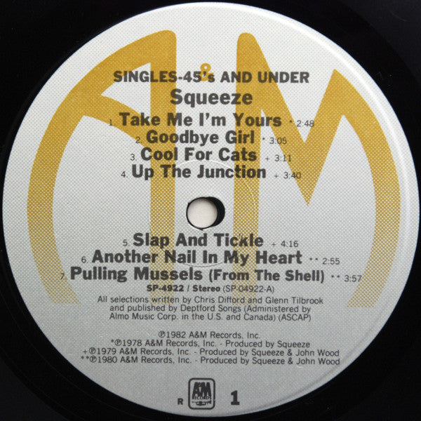 Squeeze (2) - Singles - 45's And Under