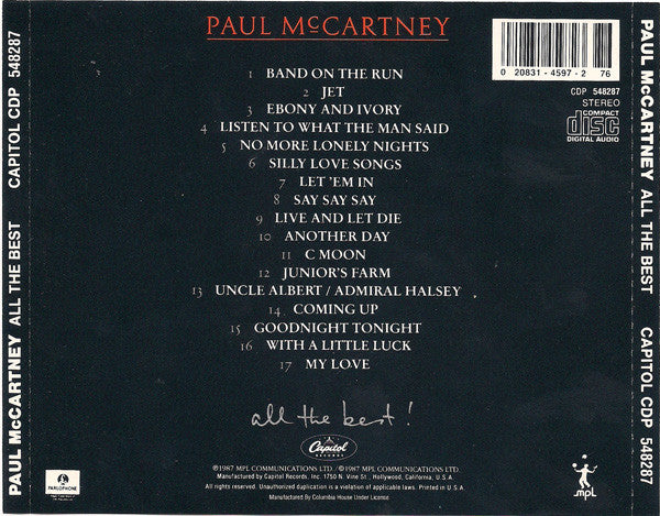 Paul McCartney - All The Best!