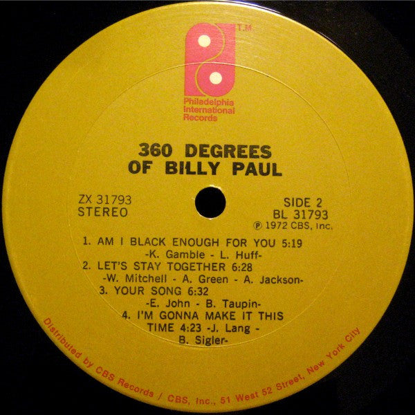 Billy Paul - 360 Degrees Of Billy Paul