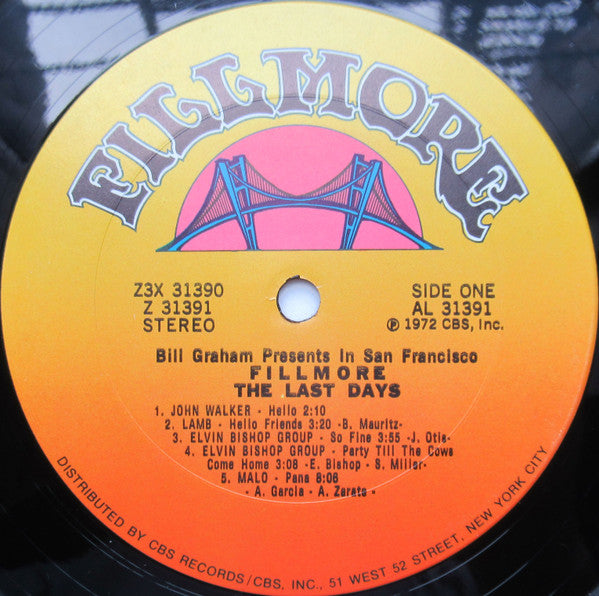 Various - Fillmore - The Last Days