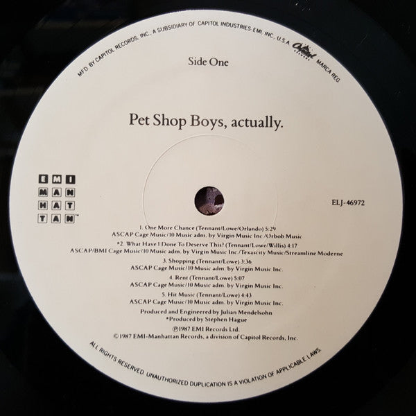 Pet Shop Boys - Actually