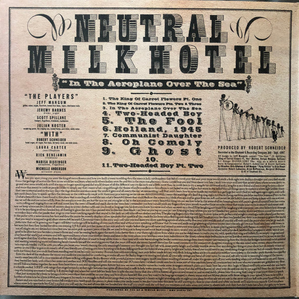Neutral Milk Hotel - In The Aeroplane Over The Sea