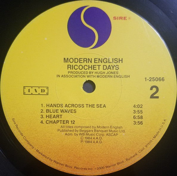 Modern English - Ricochet Days