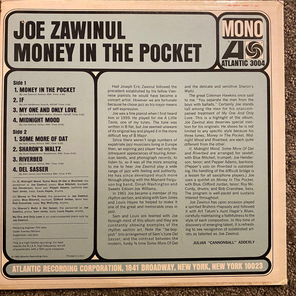 Joe Zawinul - Money In The Pocket