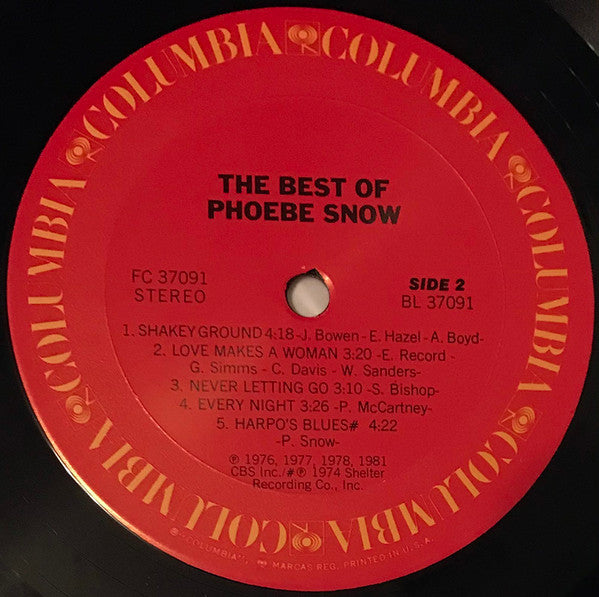Phoebe Snow - The Best Of Phoebe Snow