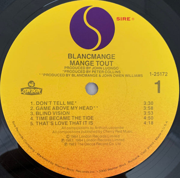 Blancmange - Mange Tout