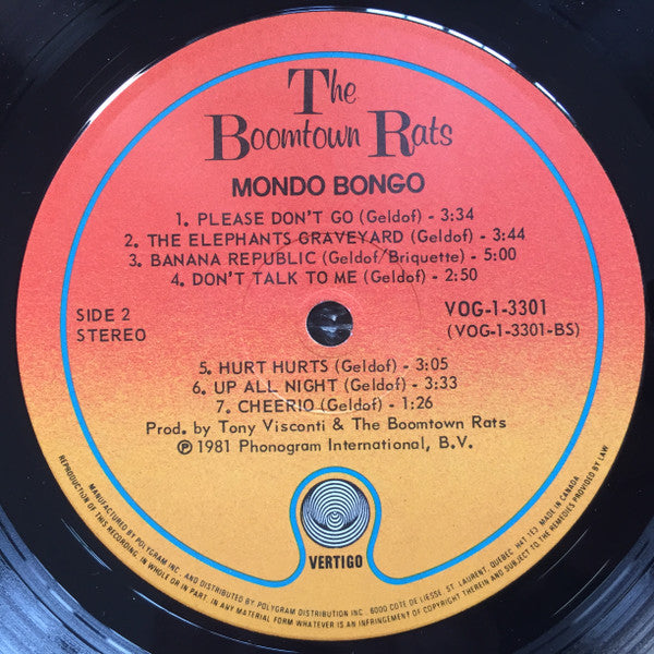 The Boomtown Rats - Mondo Bongo