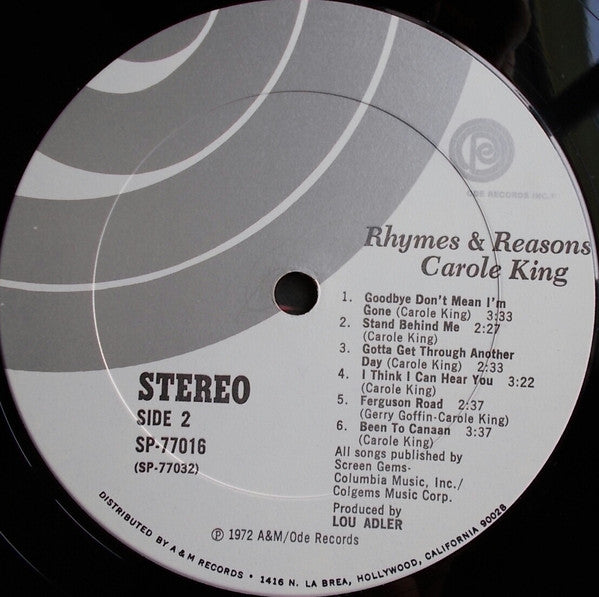 Carole King - Rhymes & Reasons