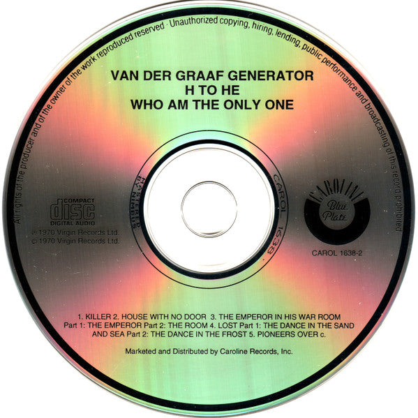Van Der Graaf Generator - H To He Who Am The Only One